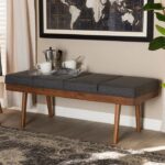 Baxton Studio 155-9304-AMZ Benches, One Size, Charcoal