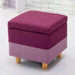 QTQHOME Ottoman Pouffe Cube Storage Stool Upholstered Footrest Highly