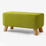 WANGJUNE Footstool Solid Wood Bench, Fashion Fabric, Shoe Bench, Stool, Stool, Sofa Bench