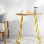 End Table， Modern Round Coffee Table – Living Room Side Table Magazines, Books Plants