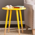 SEI Laney Round Table, Glossy Yellow