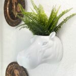 Murawski Hippo Flower Polyresin Wall Planter