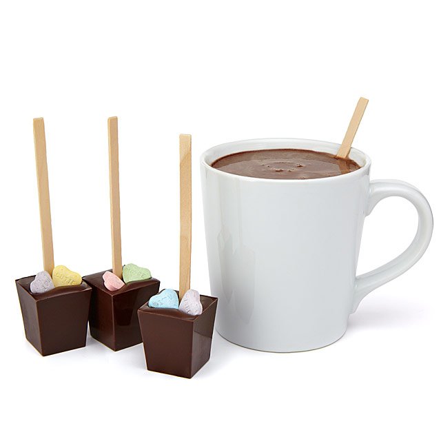 Valentine Hot Chocolate on a Stick - Eight Brilliant Gift Ideas for Valentine’s Day
