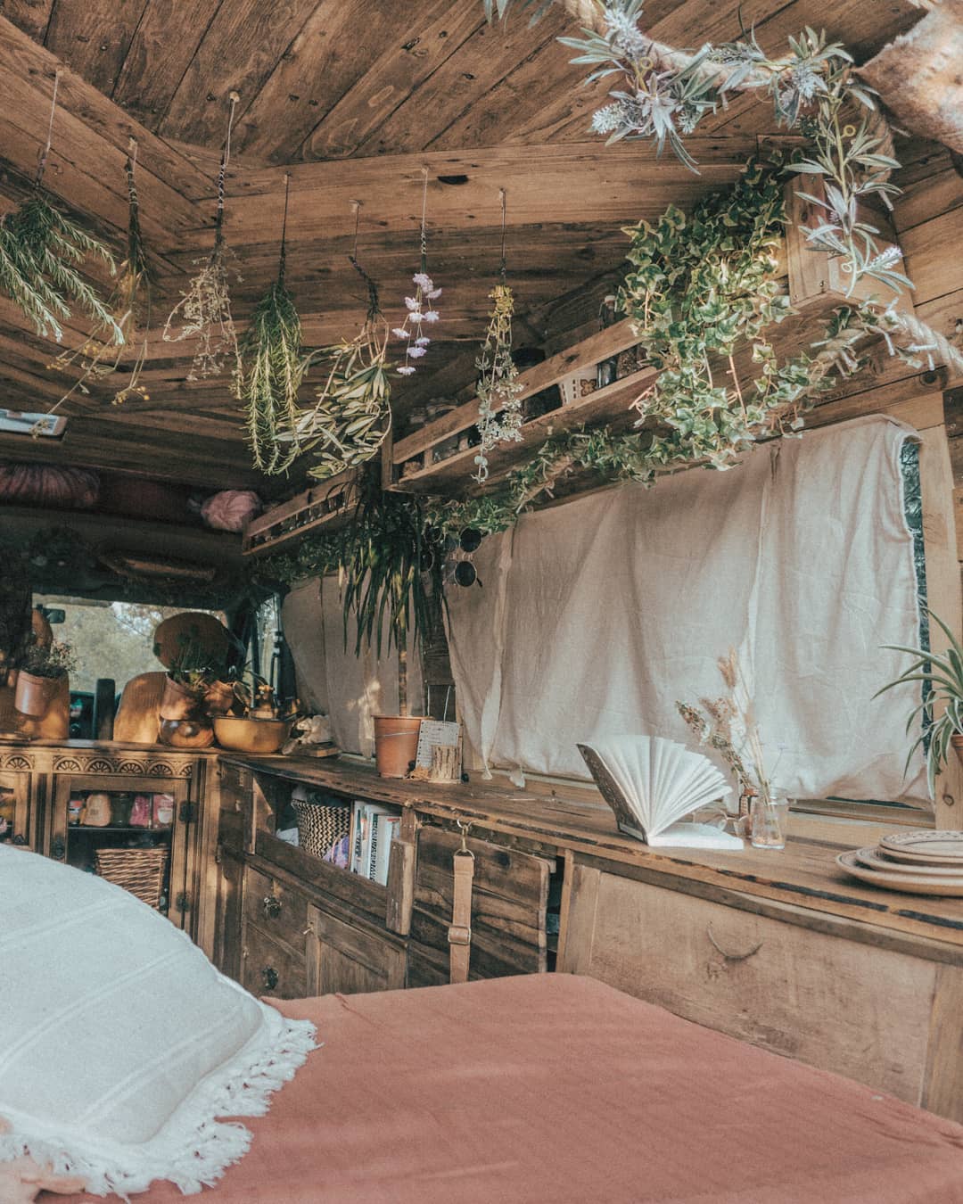 campervan parking wild side 13 - British Couple Transformed a Campervan Into a Cozy Cabin-On-Wheels for Just 1300 Pounds