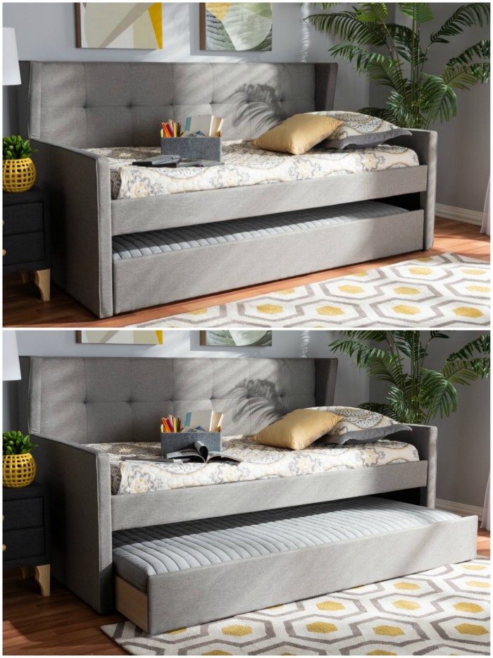 grey daybed trundle - Nine Daybeds That Are Brilliant Solutions for Small Spaces