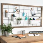 Marcina+Wood+Framed+Organizing+Metal+Wall+Grid