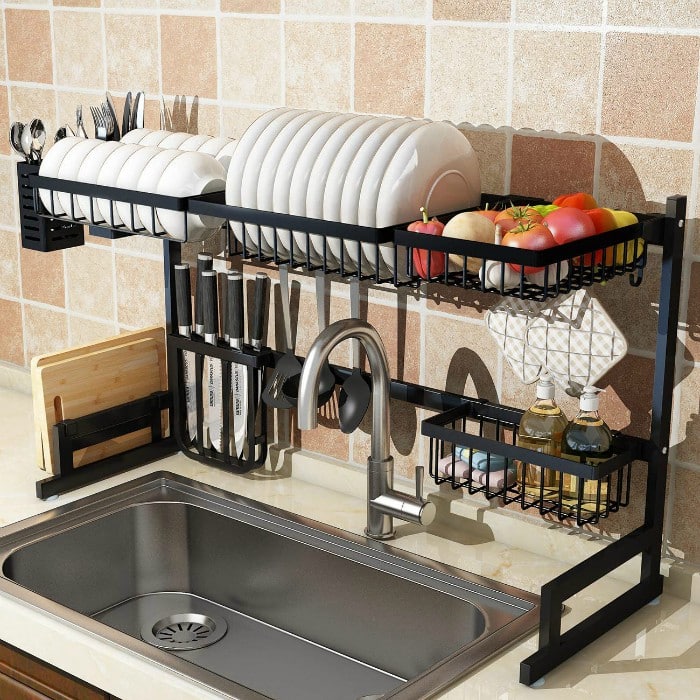 over sink drying rack