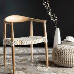 Safavieh Home Collection Wade Light Oak Teak Wood Arm Chair