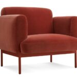 tomato-red-accent-chair