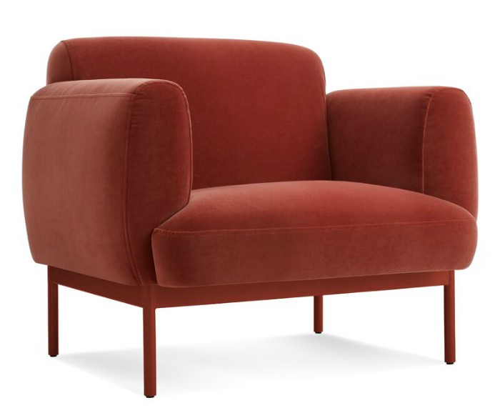 tomato-red-accent-chair