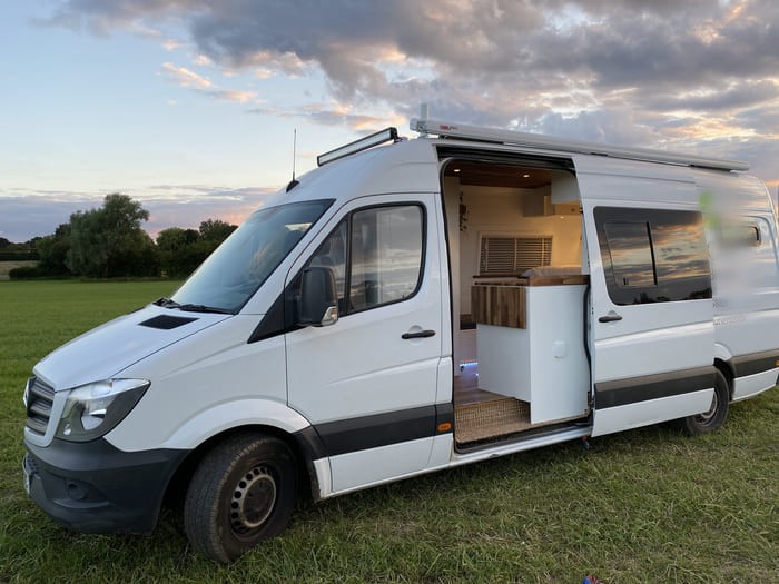 mercedes sprinter campervan 9 - Oli and Emily Transform Vans Into Beautiful Motorhomes   