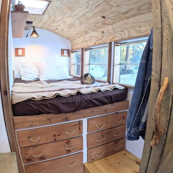 school bus conversion olly 6 - This School Bus Conversion Is Farmhouse Style Goals