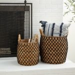 Banana+Leaf+2+Piece+Wicker+Basket+Set