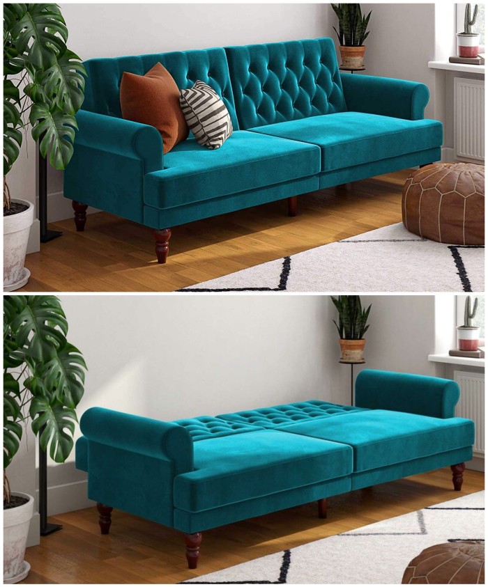 green_sleeper_sofa Living in a shoebox