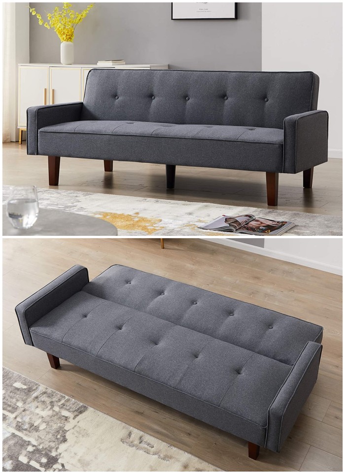 grey multifunctional sleeper sofa