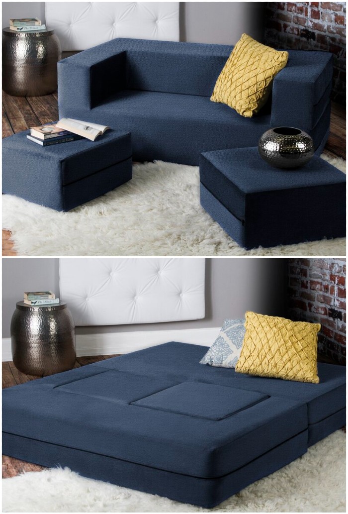 blue sleeper 1 - 20 Multifunctional Furniture Ideas for Small Spaces   