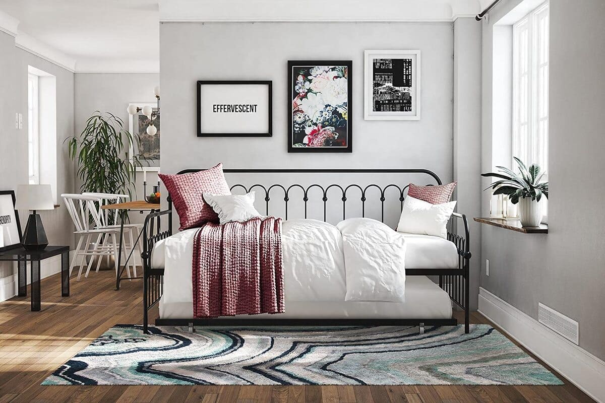 twin daybed in living room