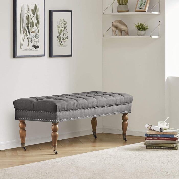 Elegant shop entryway bench