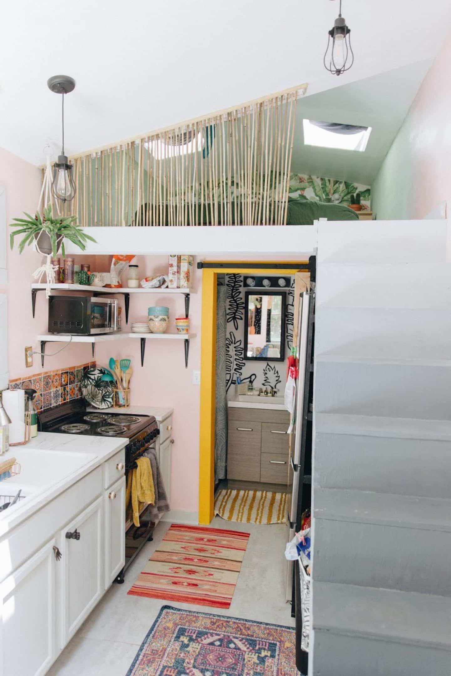 tiny house stairs - Tropical Tiny House Offers Visitors a Creative Getaway