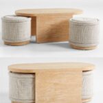 coffee table with ottomans