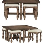 coffee table with stools