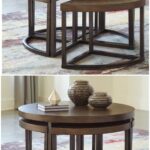 round coffee with stools