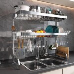 MAJALIS 3-tier over-the-sink dish drying rack