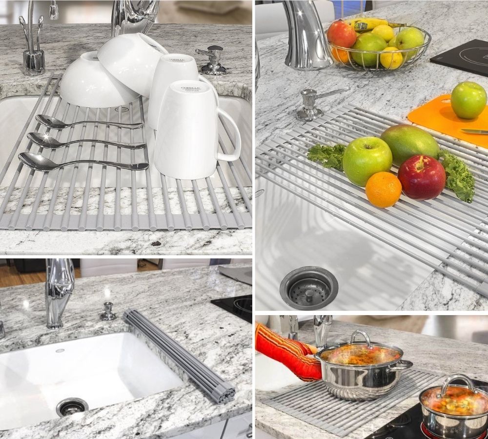 Roll up dish drying rack - 8 Over-The-Sink Dish Racks That Reviewers Love