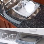 collapsible over-the-sink dish drainer