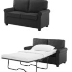black sleeper loveseat sofa