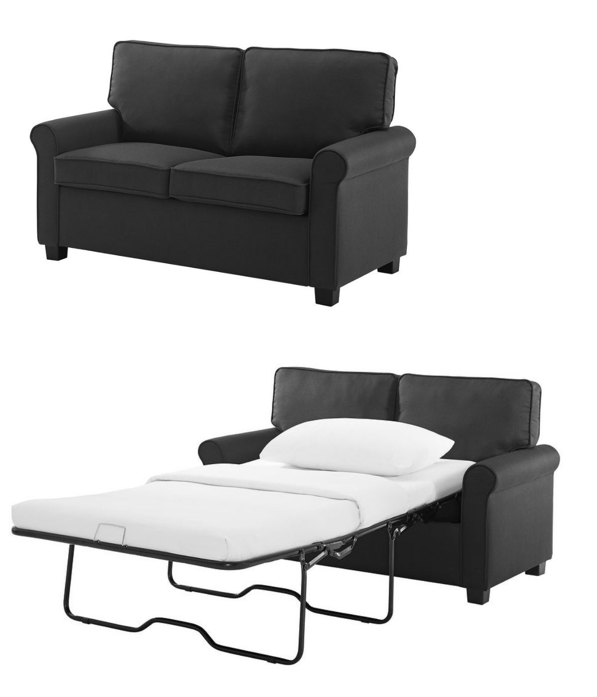 black sleeper loveseat sofa  - 12 Best Loveseat Sleeper Sofas for Small Spaces (2023)