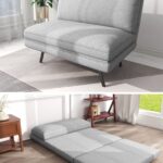 gray sleeper loveseat sofa