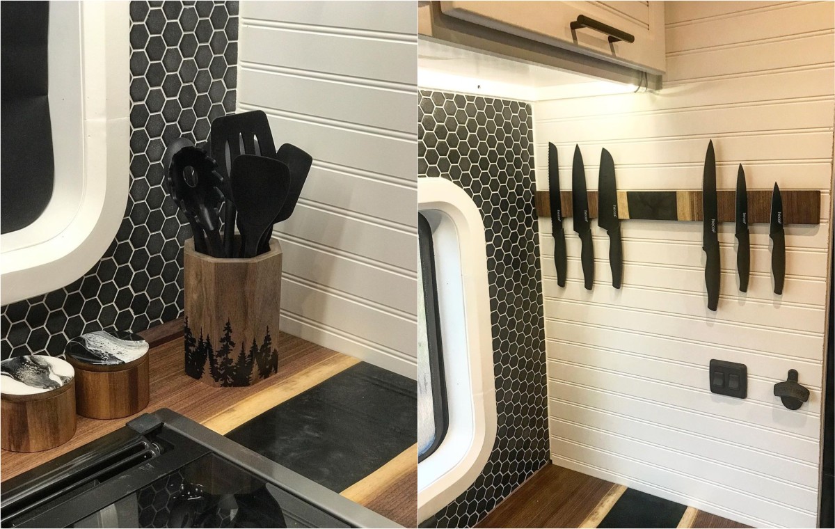 kitchen skoolie
