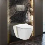 Stormon+Dual-Flush+Round+Wall-Mount+Toilet+with+Soft-Close+Seat,+Tank,+Carrier+System+and+Push+Button