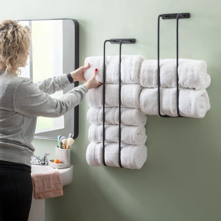 Wall Mounted Towel Rack - 50 Small Bathroom Ideas – Make the Most of Your Tiny Space