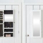 over the door mirrored jewelry armoire