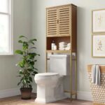 VEIKOUS-Over-The-Toilet-Storage-Cabinet-Bathroom-Organizer-with-Shelf-and-Cupboard