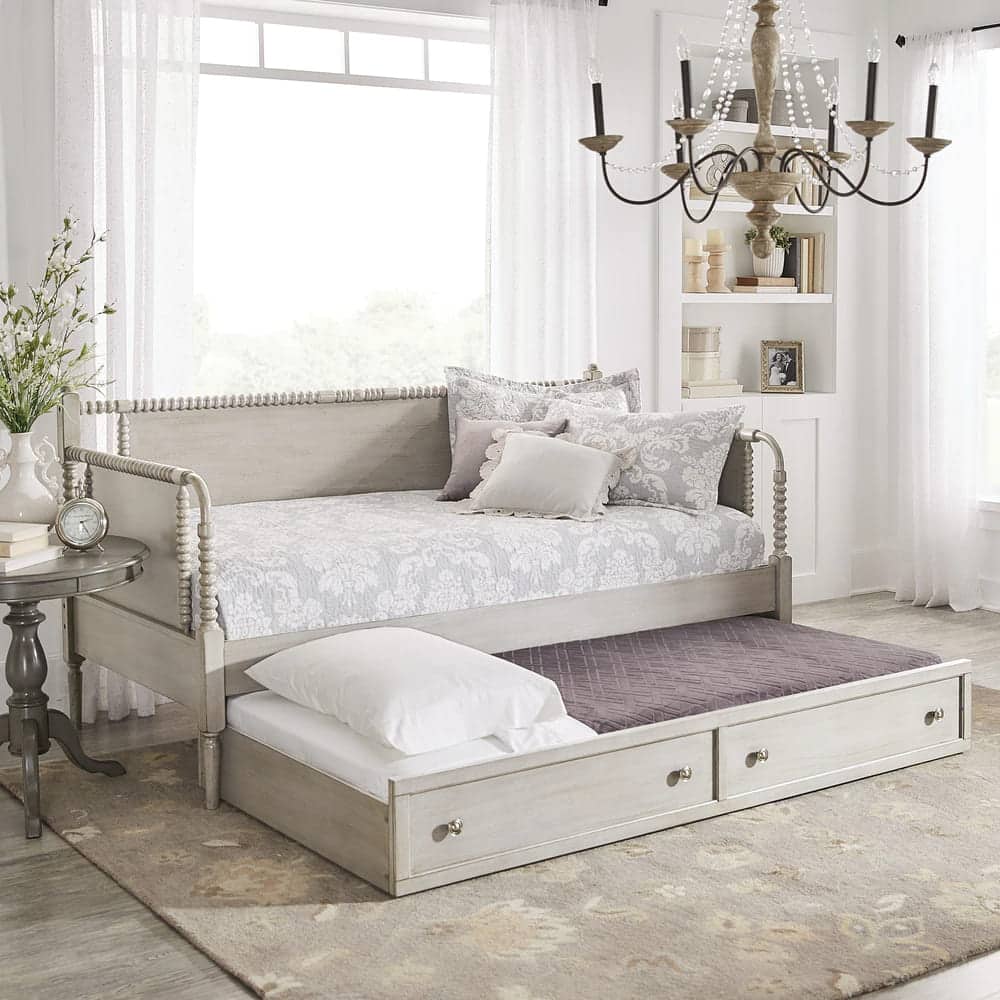 grey wood daybed trundle - 25 Daybeds With Trundles That Everyone Loves (2023)