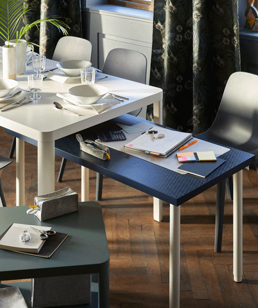 hidedeskunderdiningtable Living in a shoebox