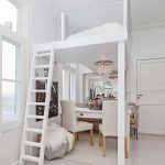 loft bed over dining table
