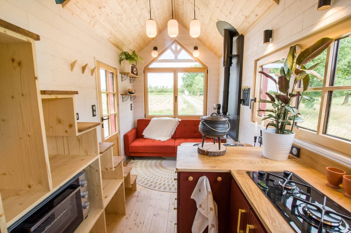tiny house sorciere baluchon 9 - Beautiful Tiny House Comes With Space-Saving Fold-Down Breakfast Bar
