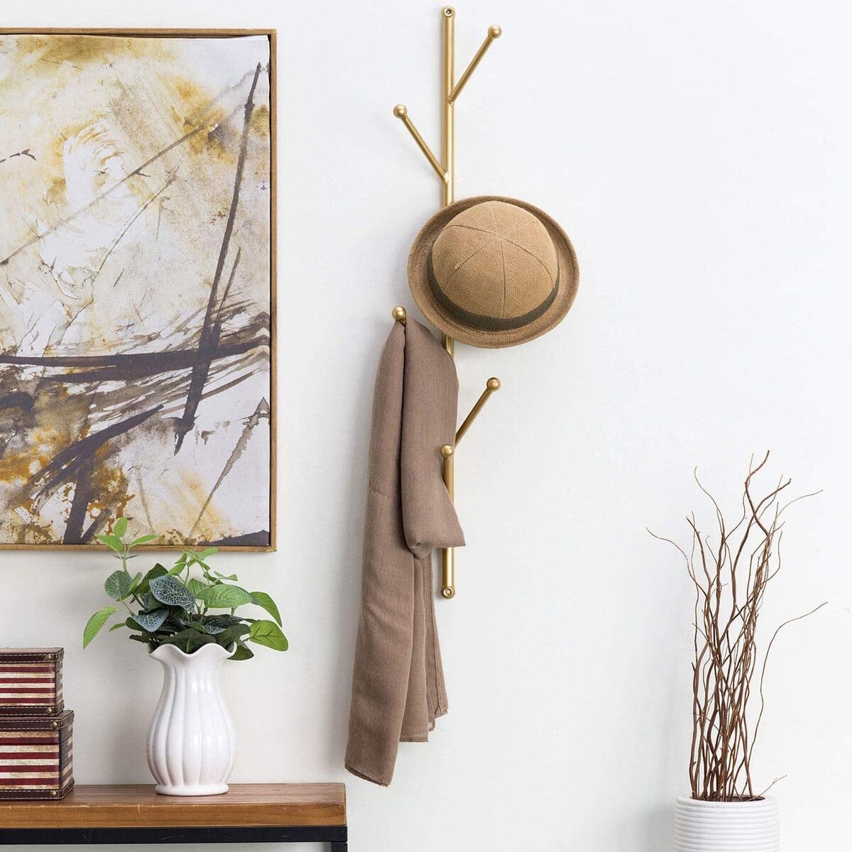 wall mounted vertical coat rack - 20 Small Entryway Ideas: Get the Most Out of Your Tiny Space