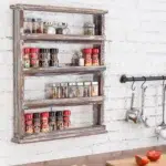 Torched+Wood+Wall-Mounted+Spice+Rack
