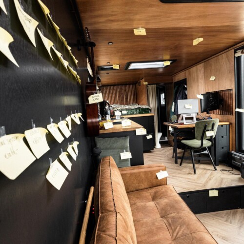 Nomad Couple Converts Used Truck Into Dreamy Tiny Home With Wall