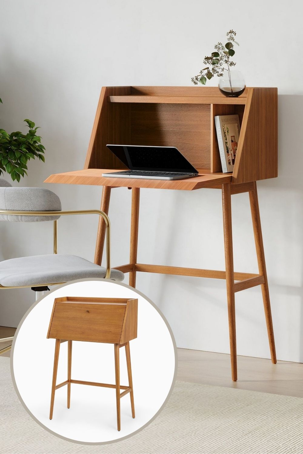 scretary desk - 25 Gorgeous Desks for Your Small Space (2023)