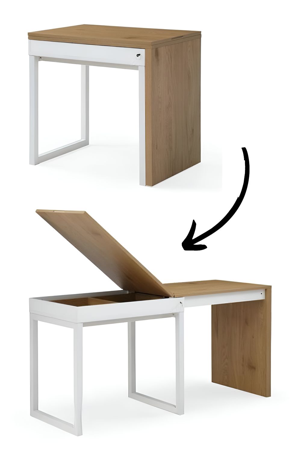 sharpen extendable desk  1  - 25 Gorgeous Desks for Your Small Space (2023)