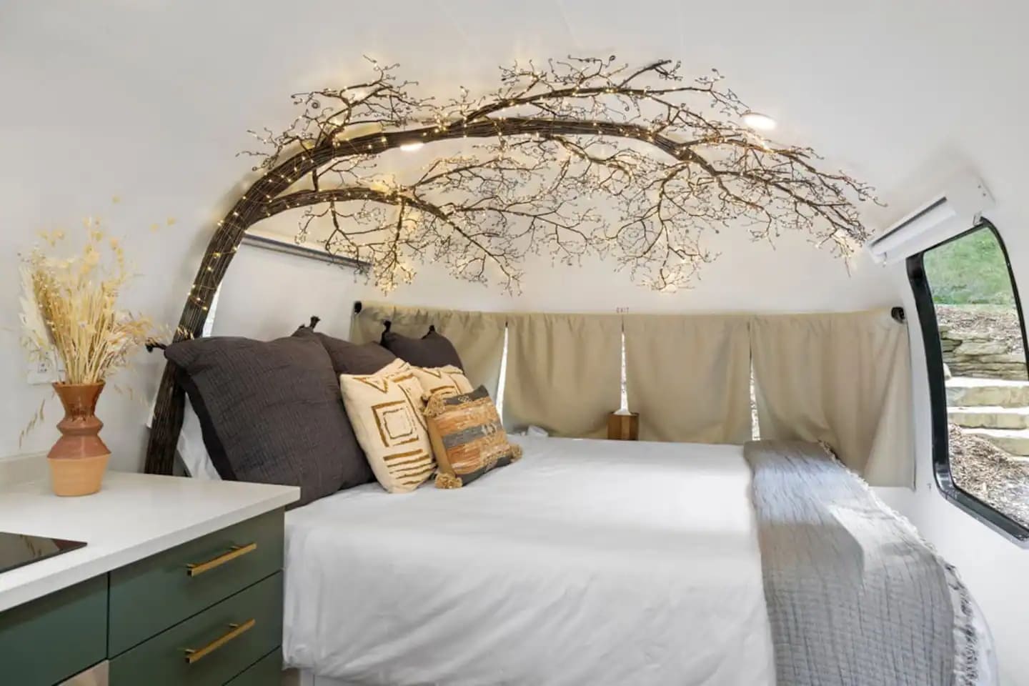 royal fern airstream 15 - Step Inside the Beautifully Converted Airstream Trailer, now a Dreamy Holiday Home with a Massive, Luxurious Bathroom