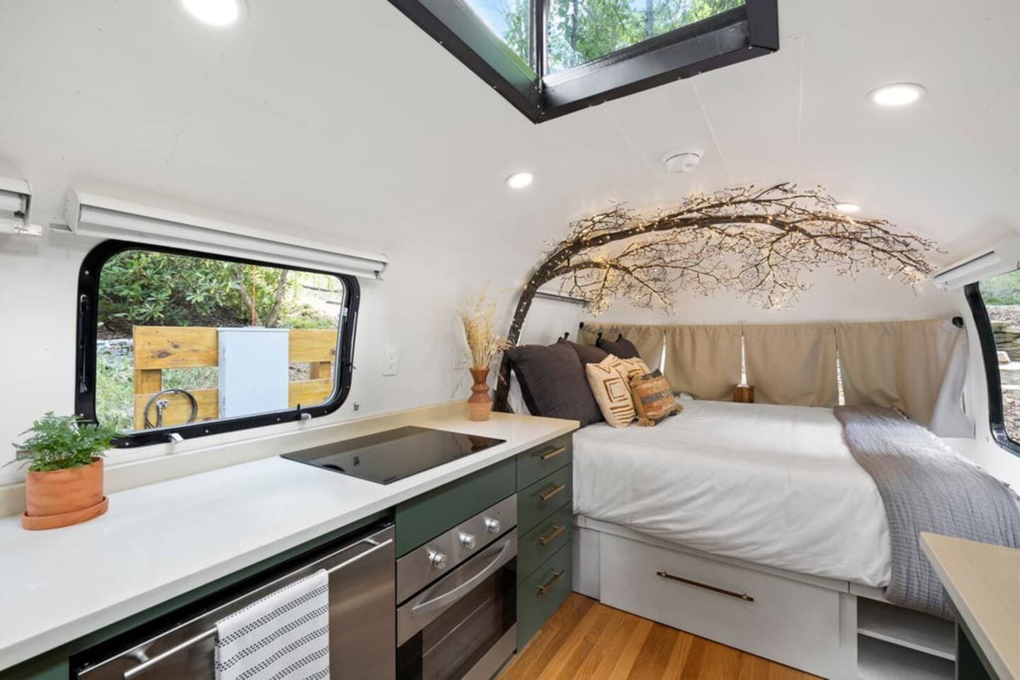 royal fern airstream 2 - Step Inside the Beautifully Converted Airstream Trailer, now a Dreamy Holiday Home with a Massive, Luxurious Bathroom