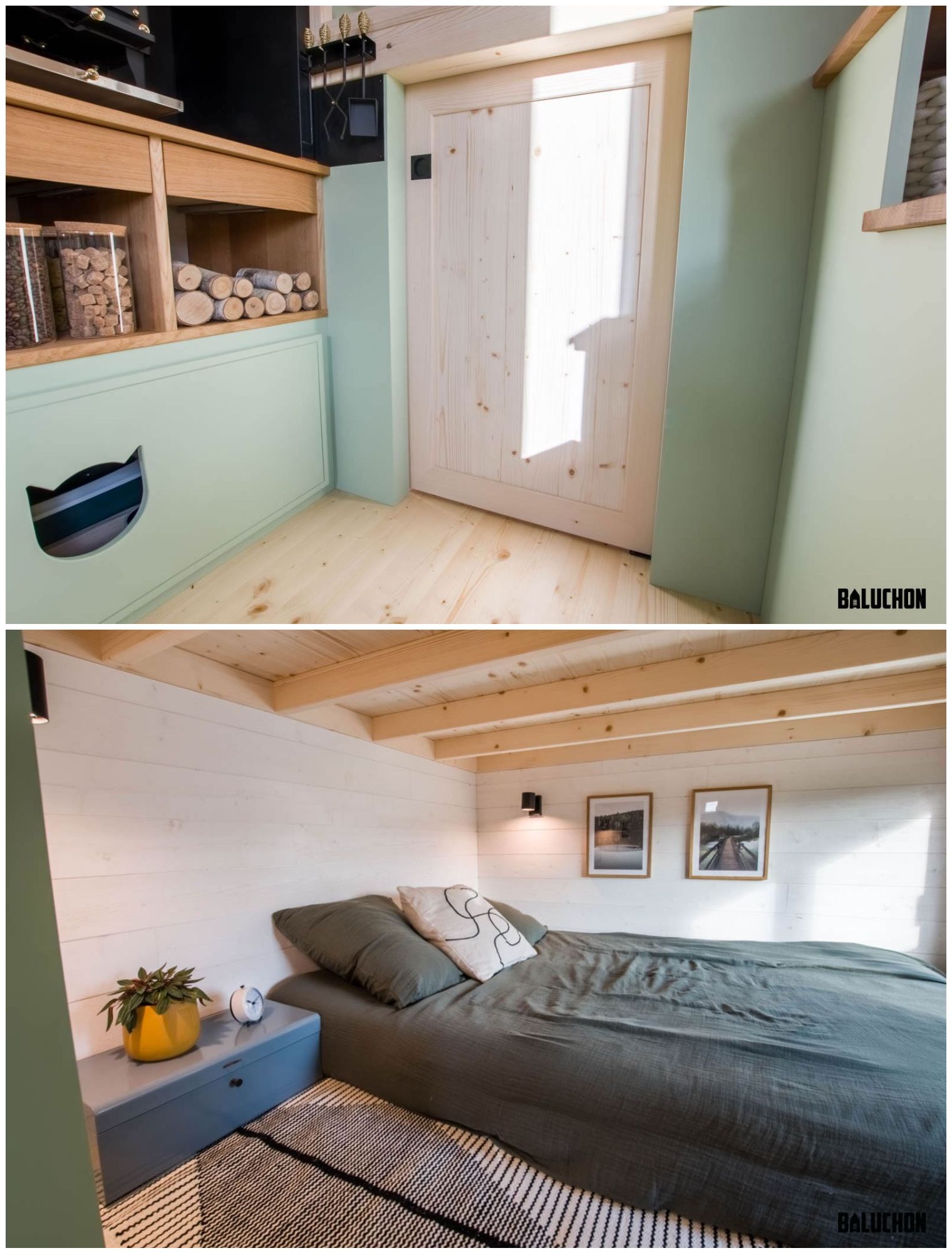 ellebore tiny house 2 1 - Unconventional Tiny House Flips the Script With Living Room Above and Bedroom Below