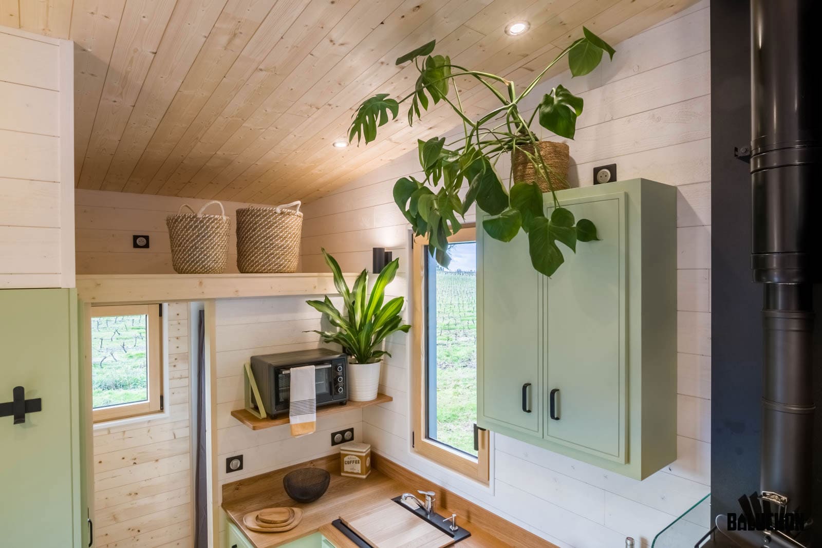 ellebore tiny house 50 - Unconventional Tiny House Flips the Script With Living Room Above and Bedroom Below